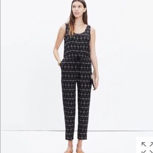 Madewell XL black patterned jump suit
